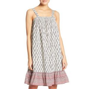 Paisley Printed BeachLunchLounge Ruffle Hem Flounce Sleeveless Dress (NWT)